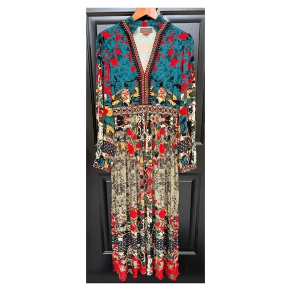 NWOT Anthropologie Bhanuni By Jyoti Maxi Dress  Size 4 - Picture 5 of 14